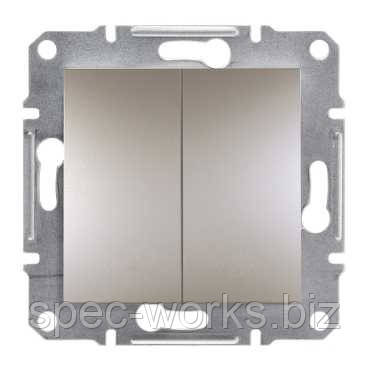 Вимикач 2-клавішний бронза Schneider Asfora EPH0300169