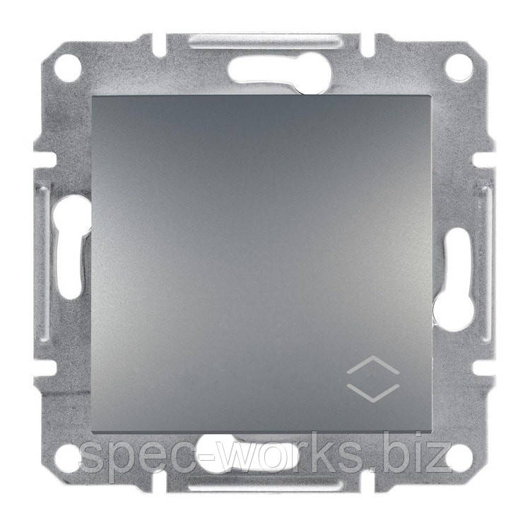 Вимикач прохідний сталь Schneider Asfora EPH0400162