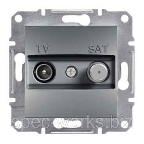 Розетка TV-SAT віконна сталь Schneider Asfora EPH3400462