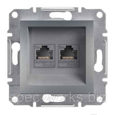 Розетка комп'ютерна сталь Schneider Asfora EPH4300162