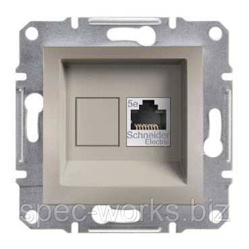 Розетка комп'ютерна бронза Schneider Asfora EPH4300169