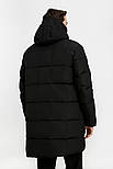Подовжений чоловічий пуховик Finn Flare W20-61001-200 чорний S, фото 4
