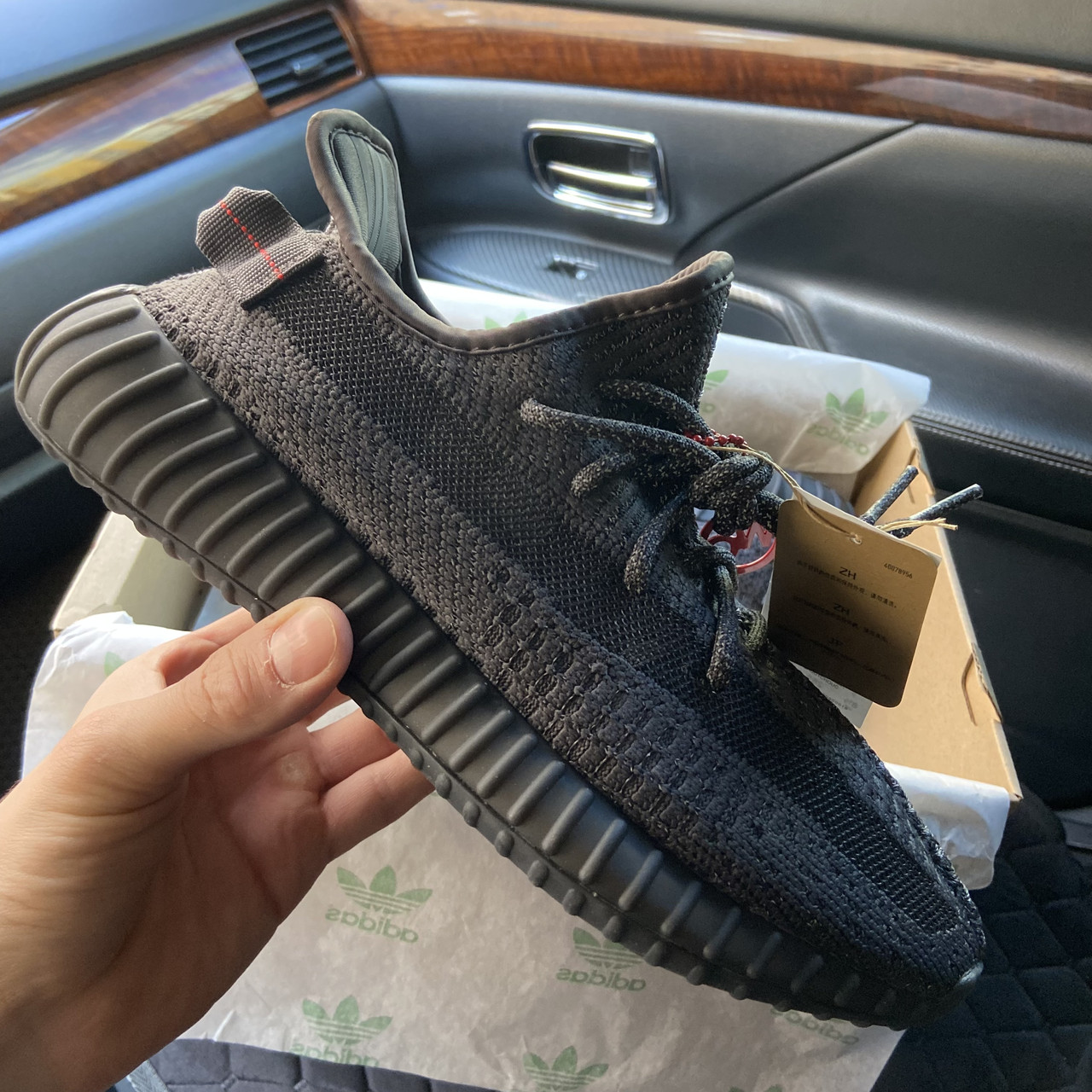 Чоловічі кросівки Adidas Yeezy Boost 350 літні весна-осінь-літо рефлективні чорні легкі. Фото наживо. ТОП, фото 1