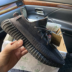 Чоловічі кросівки Adidas Yeezy Boost 350 літні весна-осінь-літо рефлективні чорні легкі. Фото наживо. ТОП
