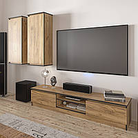 Сучасна модульна набірна тв стінка під великий телевізор у вітальню спальню зал Бруклін Мебель Сервіс
