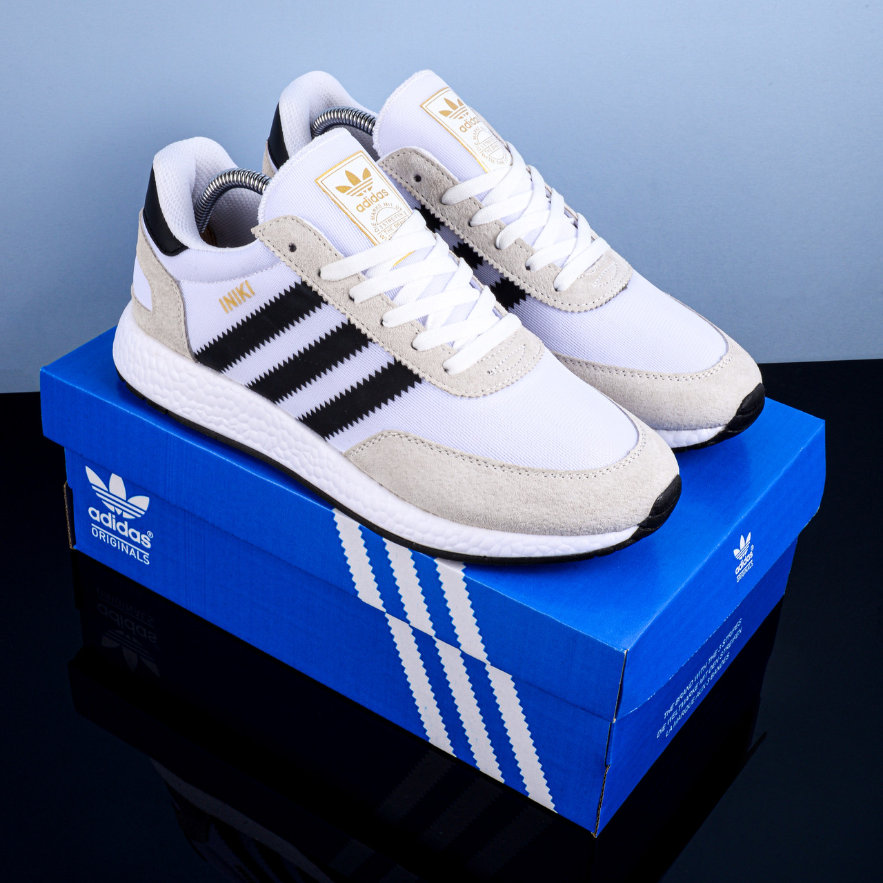 SALE Кросівки Adidas Iniki замшеві пісочний колір, фото 1