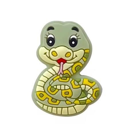 Міні Змія (хакі), силіконова намистина, фото 1