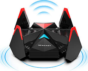 Адаптер, мережева карта Wi-Fi Newfast NF-U357 AX5400 Wi-Fi6E, тридіапазонний, USB, 4 антени