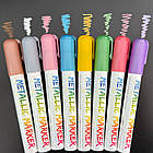 Набір маркерів для грифельних та Led дошок 8 кольорів Sipa Metallic Marker, фото 2