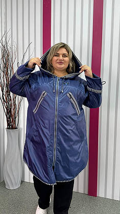 Вітровка на флісі з турецької плащової тканини "Фліко" 62-64 66-68, фото 2