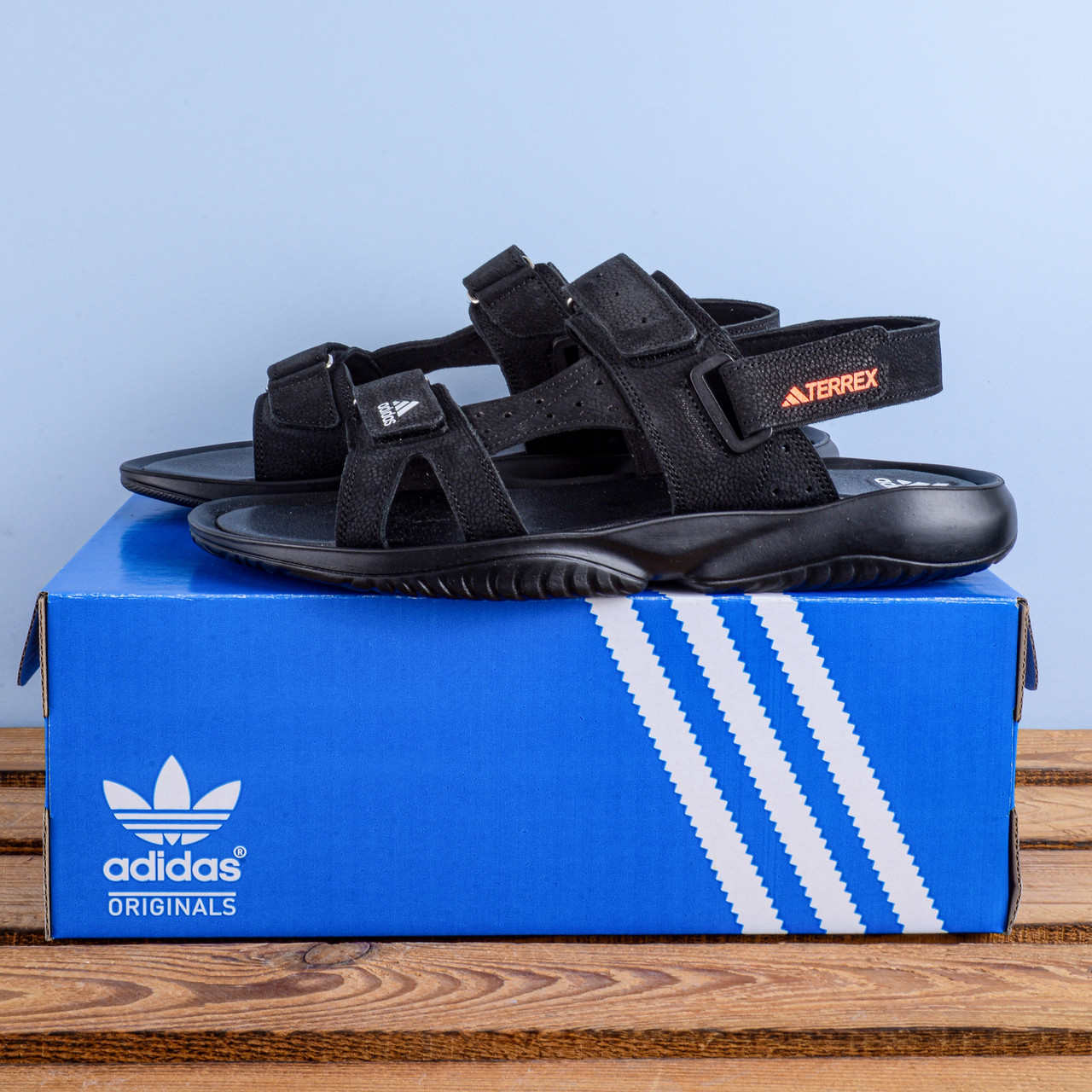 SALE Чоловічі сандаліі Adidas Terrex чорні сандалі тапочки, фото 1