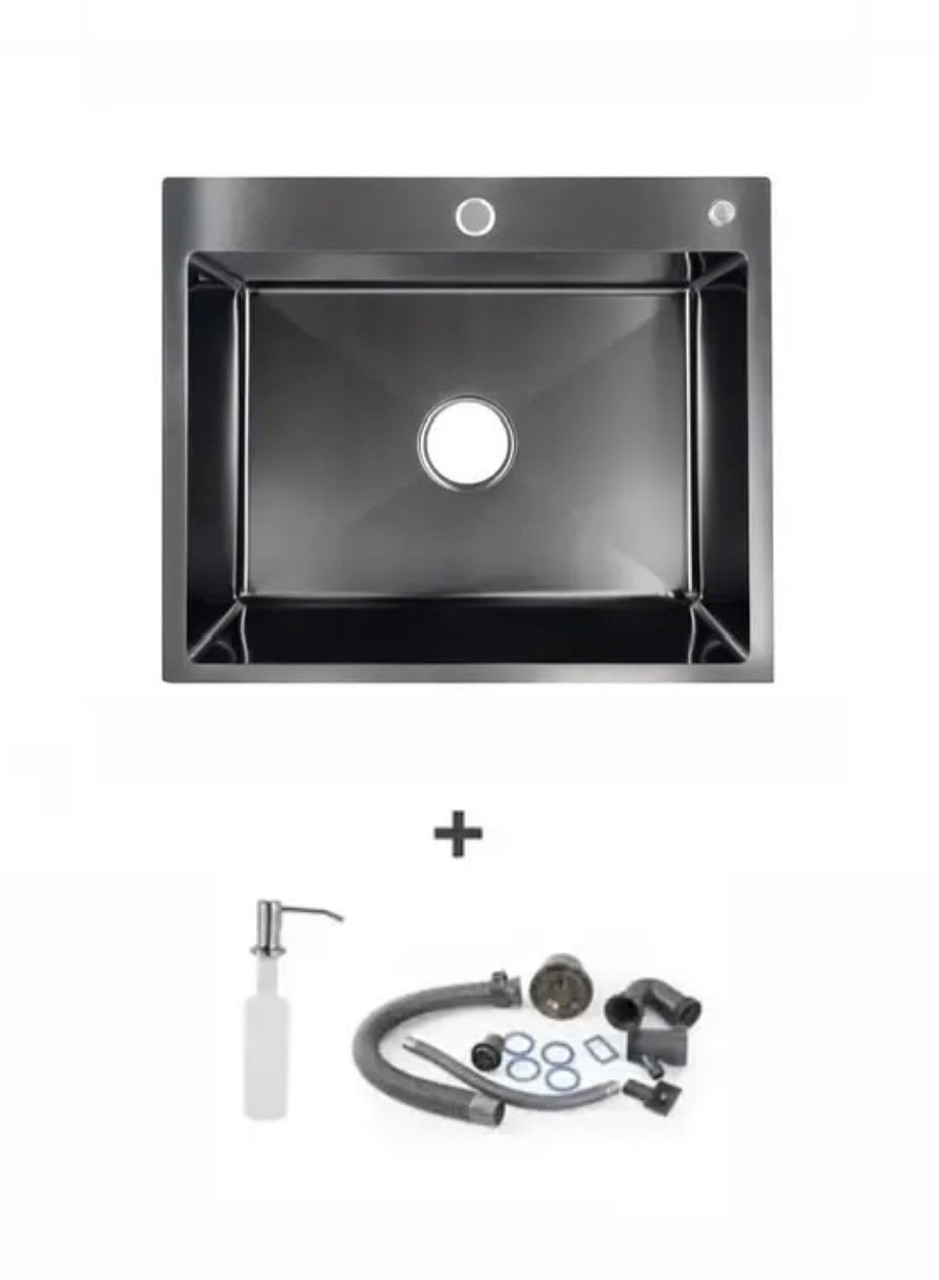 Кухонна мийка Handmade dante 50х45х22 см з нержавіючої сталі, чорний