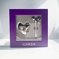 CLINIQUE Масажний набір ролик + пластина скребок гуаша (метал)