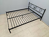 Двоспальне металеве ліжко Хризантема, фото 2