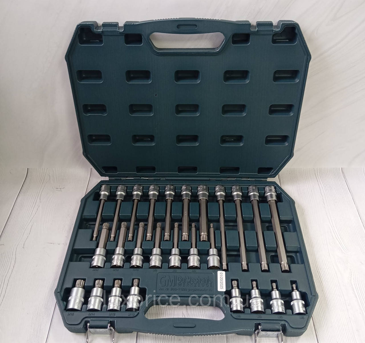 Набір біт в бітотримачі 1/2 Spline M5-M16 26 шт GUT MECHANIC BSS-11226