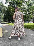 Довгий сарафан Марта беж квіти, фото 2