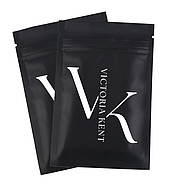 Чорні Зіп-Лок пакети щільністю 100 мкм оптом Брендоване пакування 25х30 см з логотипом, фото 3