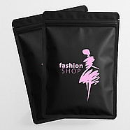 Чорні Зіп-Лок пакети щільністю 100 мкм оптом Брендоване пакування 25х30 см з логотипом, фото 5