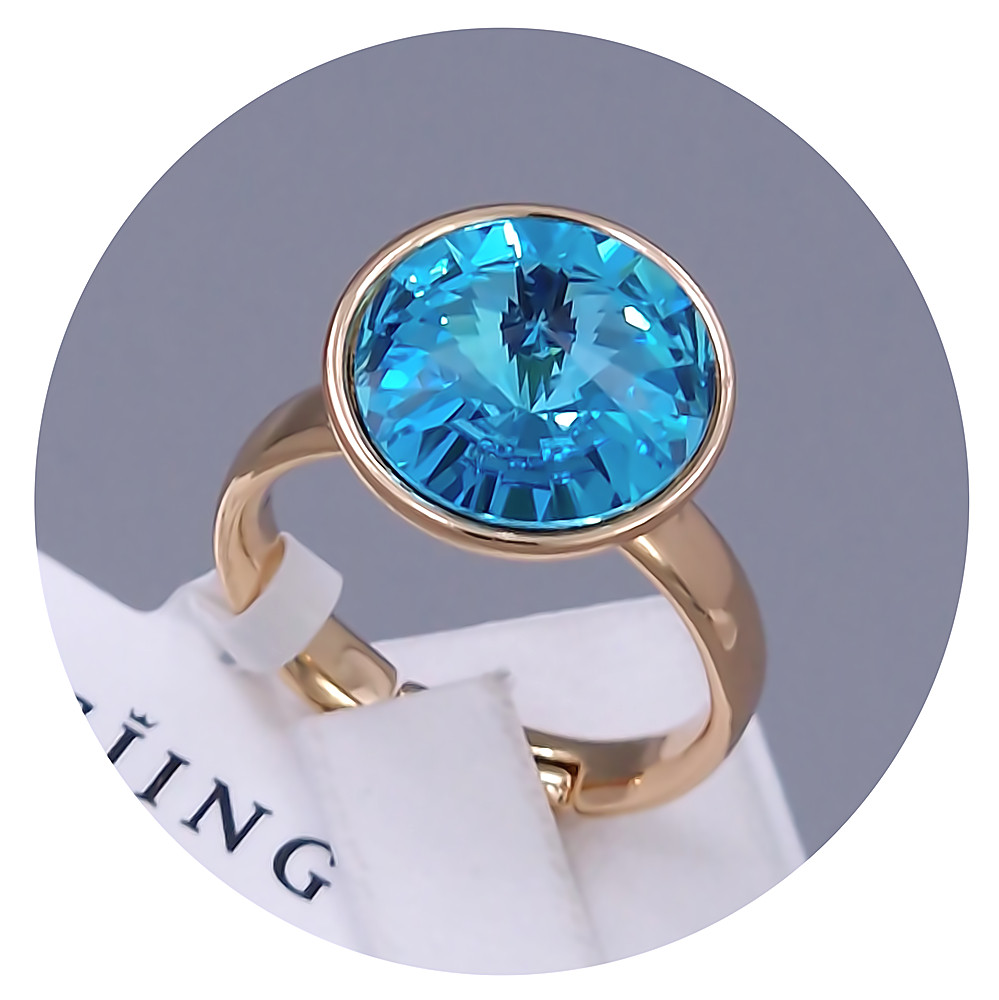 Каблучка XР. Позолота 18К. Камені: Swarovski. Є: 16р роз'єм