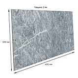 Самоклеюча стінова PET плитка Світло-сіра 600*300*2мм, фото 3