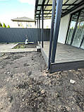Терраса з монолітного полікарбонату та терасної дошки ДПК, фото 4