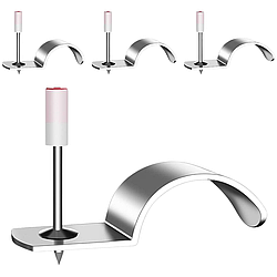 Піроксилінові цвяхи із затискачем для труб 8х53мм, 25мм, 80шт / Цвяхи монтажні для ручного пістолета