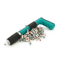 Пневматичний цвяхозабивач YT-35790 + 100 цвяхів / Пістолет будівельно-монтажний / Пістолет для цвяхів