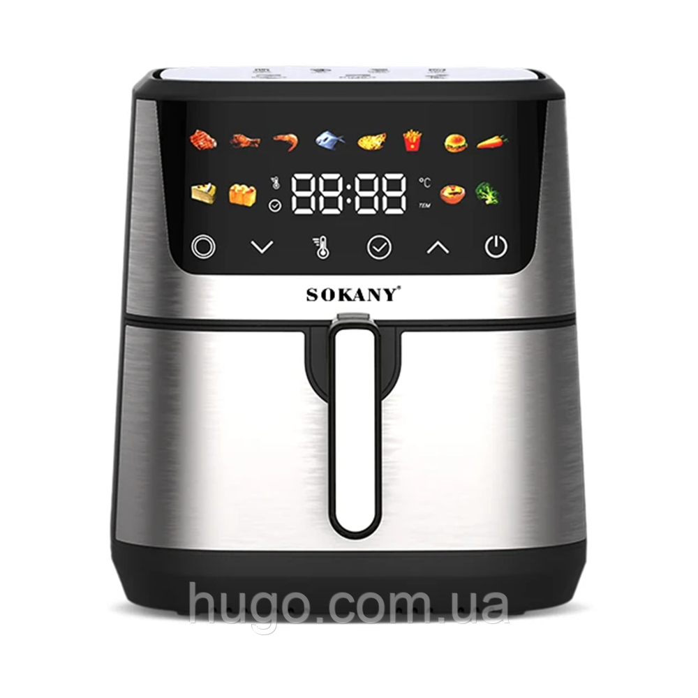 Аерофритюрниця електрична Sokany SK-10066, 9.5л, 2400Вт, без олії / Мультипіч / Аерогриль, фото 1