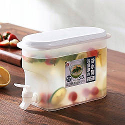 Харчовий контейнер із краном 3,5 л для напоїв / Контейнер-лимонадник / Пластиковий лимонадник із краном для напоїв