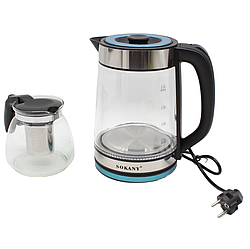 Електрочайник із заварювальним чайником, 1500 Вт, 0.8л - 2.2л, 1089 / Заварник / Електричний чайник