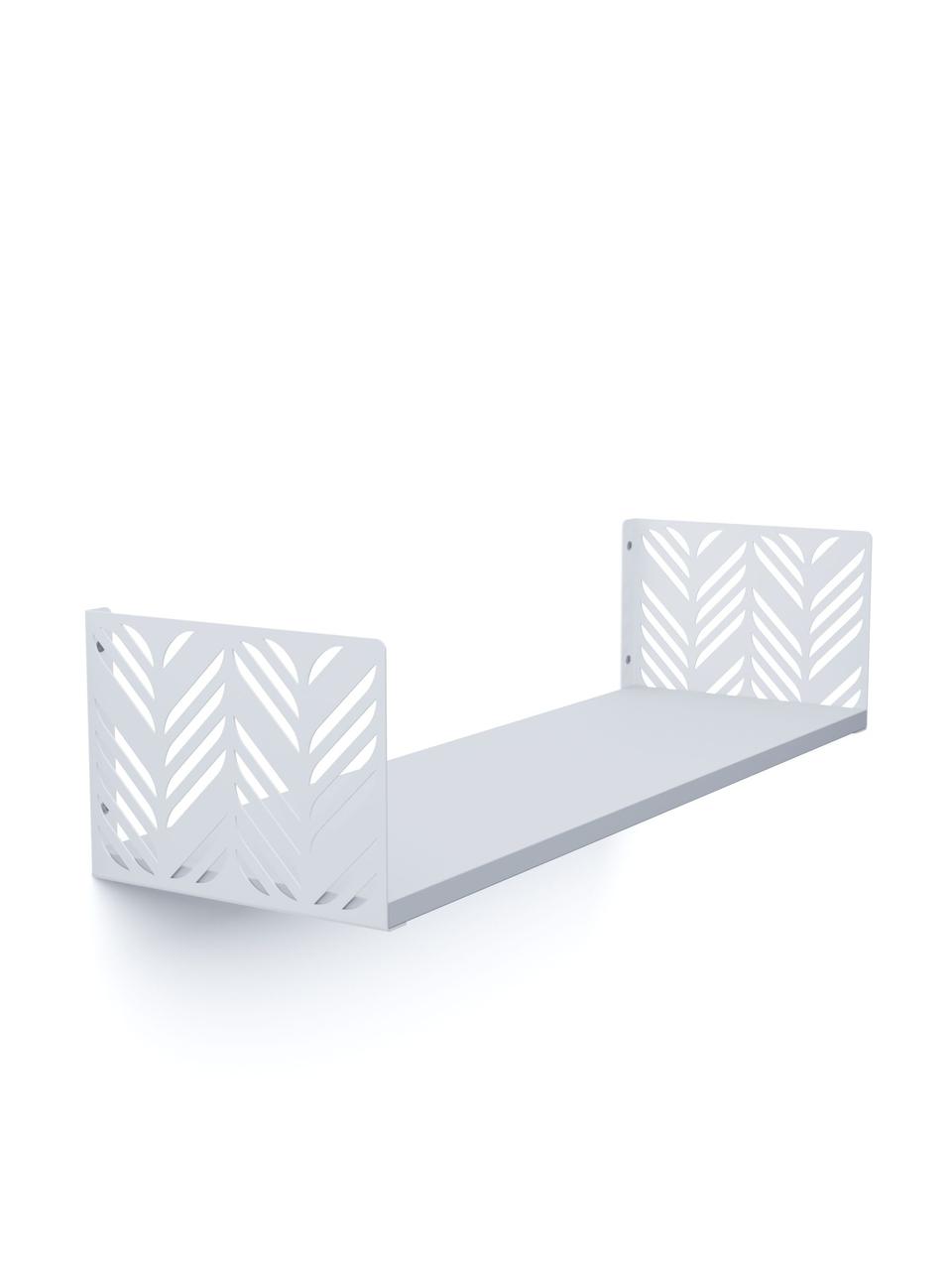 Полиця навісна "Листя" Metkas Home, 170×900×220 мм, ЛДСП та фарбований метал, Білий сніг (LPN017330902211WW)