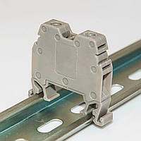 ЗНІ 6 мм2 сірий затискач набірний GISELT, затискна клема, гвинтова G MRK6-Grey сполучний на DIN рейку