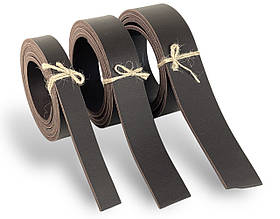 Смуга ремінна з натуральної шкіри ВРХ з лицьовим покриттям колір коричневий РОЗМІР НА ВИБІР