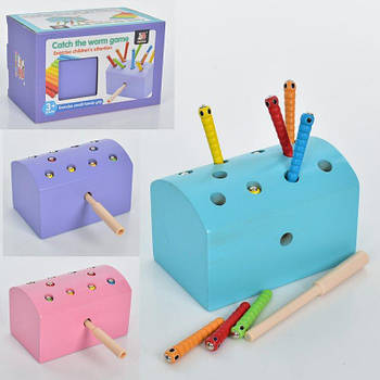 Дерев'яна іграшка "Магнітна рибалка з черв'ячками" MD1952 G-Rich