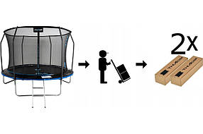 Батут THUNDER INSIDE ELITE з внутрішньою сіткою 8 футів 255 см чорно-блакитний INSIDE-ELITE-8FT-BLUE