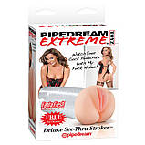 Реалістичний мастурбатор Pipedream Extreme Deluxe SeeThru вагіна, бежевий, 14 х 6.4 см, фото 2