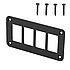 Установча рамка панель клавішного перемикача 4 позиції, метал, фото 2