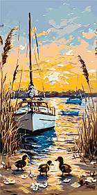 Картина за номерами Пейзаж. Тепло літнього вечора 40*80 см Орігамі LW 5150