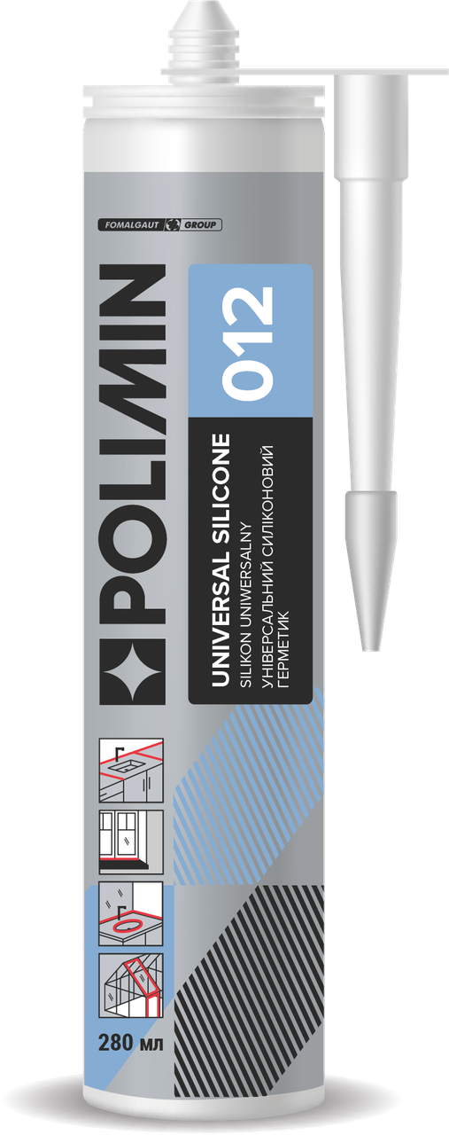 Універсальний силіконовий герметик POLIMIN UNIVERSAL SILICONE 012 (Прозорий)