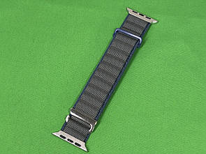 Ремінець, браслет для годинника, нейлон сумісний з Apple Watch, Синьо-Сірий