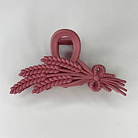 Шпилька для волосся Finding Краб пластиковий для волосся Колоски Темно-рожевий 10 см х 6 см