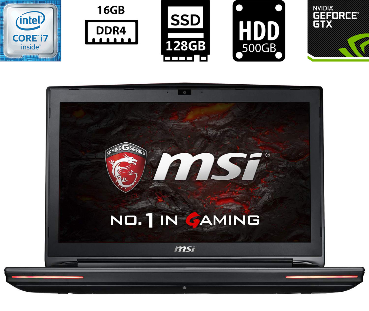 Ноутбук MSI MS-1782/17.3” IPS 1920x1080/Core i7-6700HQ 2.60GHz/16GB DDR4/SSD 128GB+HDD 500GB/NVIDIA GTX 970M 3GB Б/В