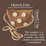 Міні сумка через плече з малюнком квітів ,13,5/12 см, фото 2