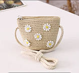 Міні сумка через плече з малюнком квітів ,13,5/12 см, фото 3