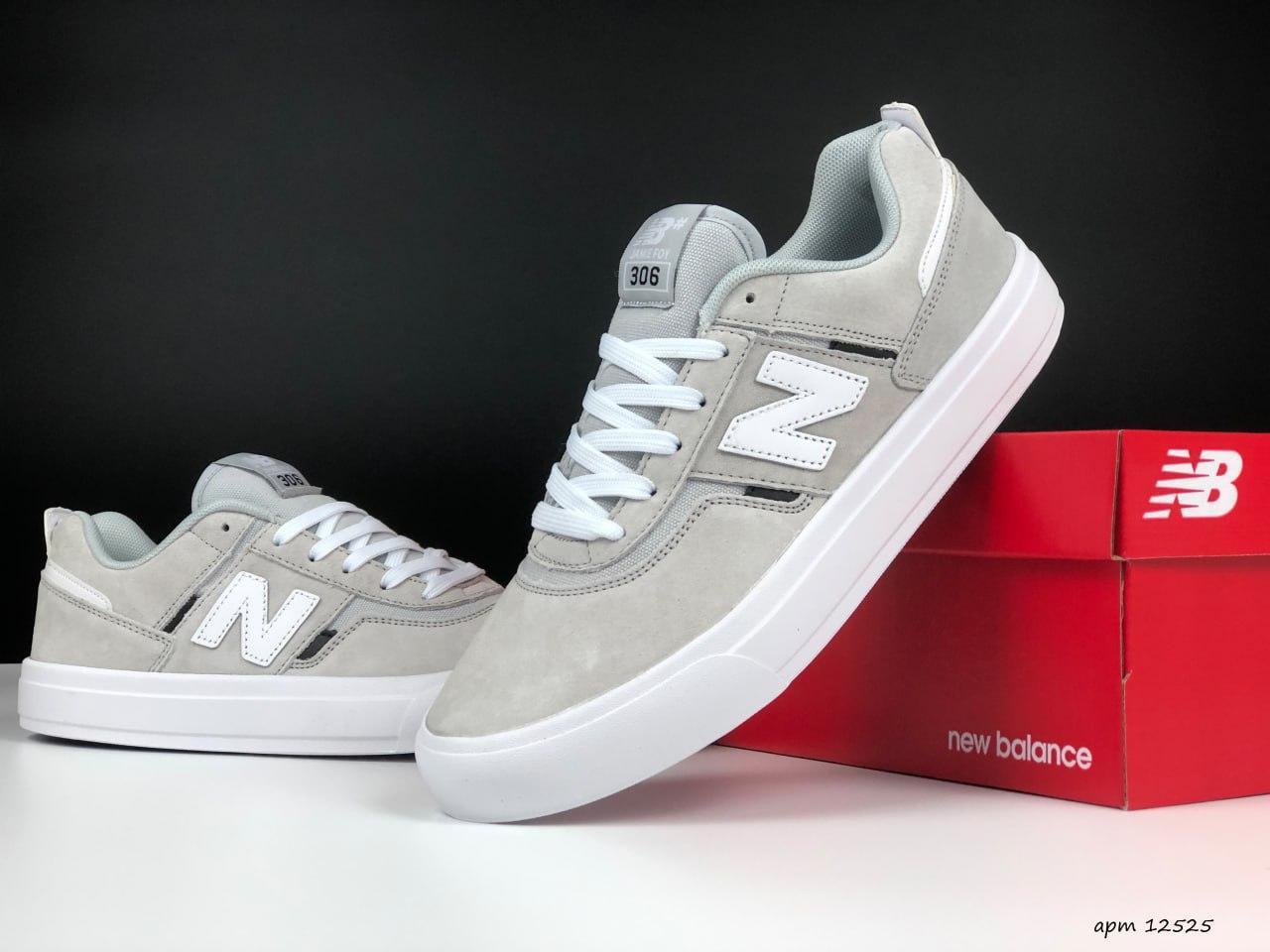 Чоловічі кросівки New Balance Numeric Jamie Foy 306 Light Grey Сірі Взуття Нью Беланс 306 замша демісезон, фото 1