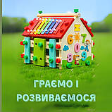 Бізікуб розвивальний дерев’яний будиночок бізіборд сортер Kruzzel мультибокс за Монтессорі розвиваюча іграшка, фото 10