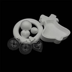 Заготовки із пінопласту та акрила.