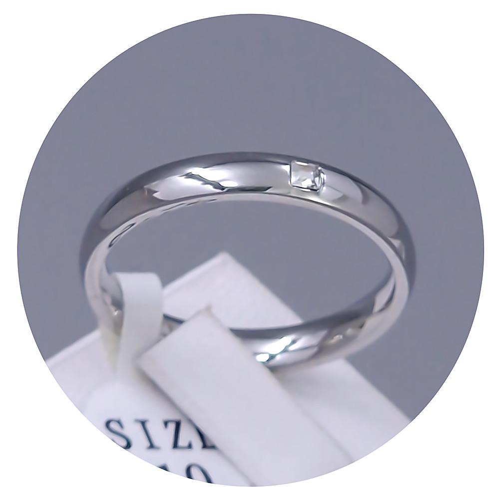 Каблучка Stainless Steel. Сталь. Родій. Камені: циркон. Є: 17р 18р 19р 20р, фото 1