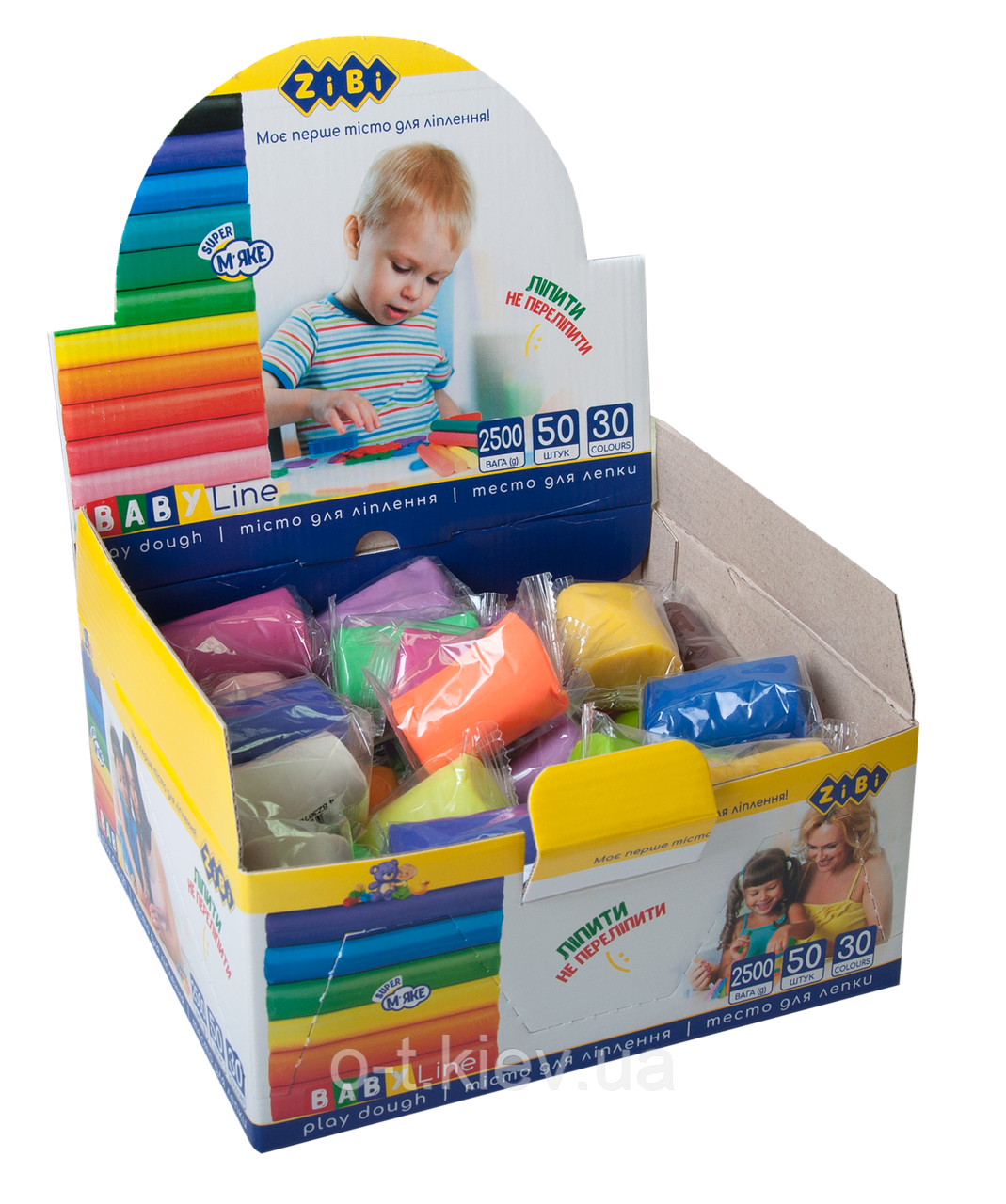Тісто для ліпки 50 шт.*50 г, (30 кол.) BABY Line, фото 1