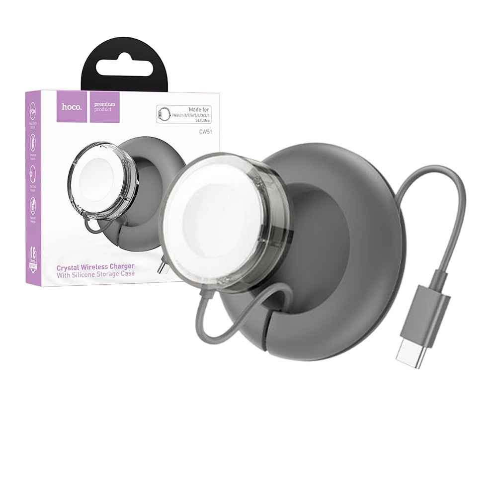 Зарядний пристрій для годинника Apple Watch Hoco CW51 Gray, фото 1